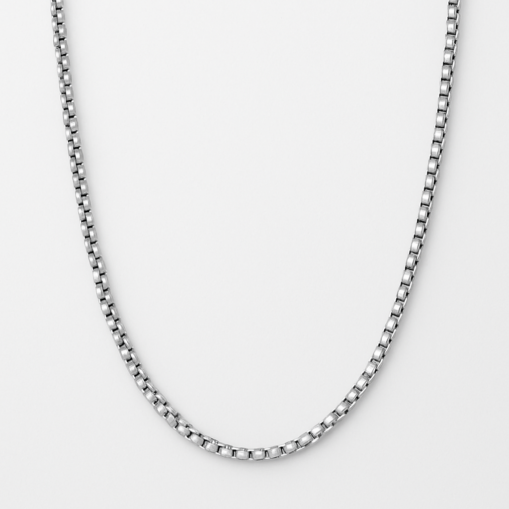 Box Necklace - Silver