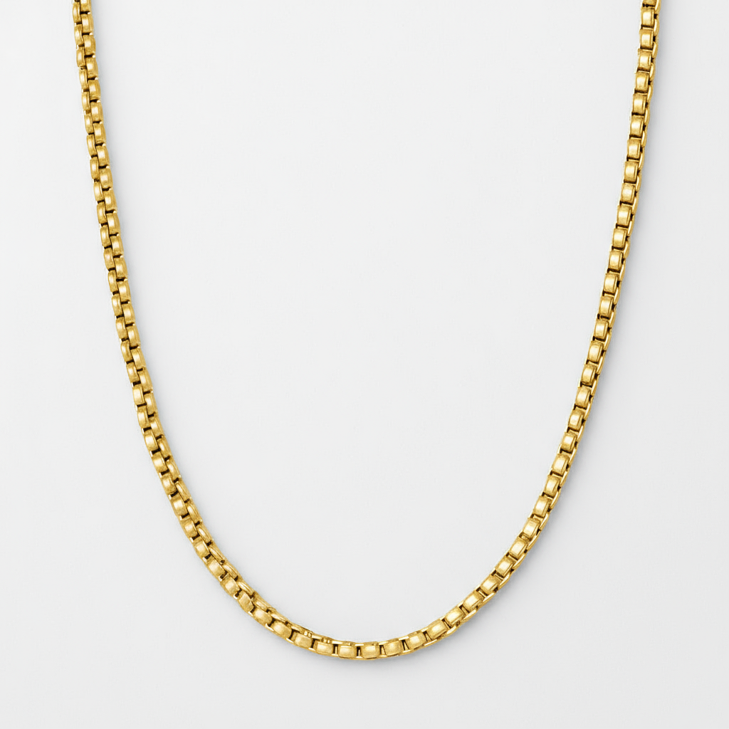 Box Necklace - Gold