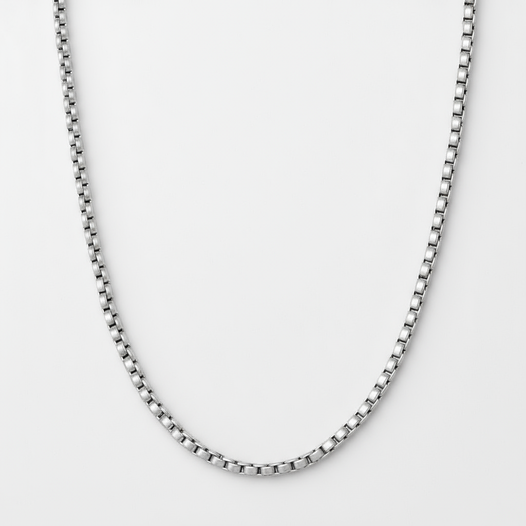 Box Necklace - Silver