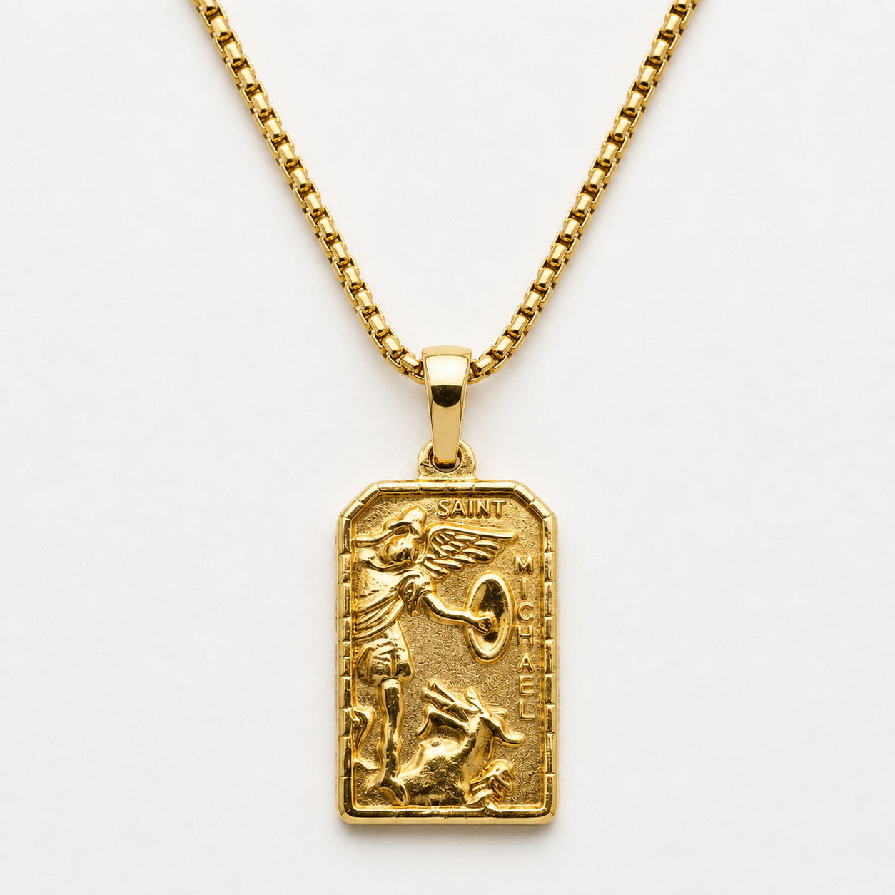 St Michael Pendant - Gold