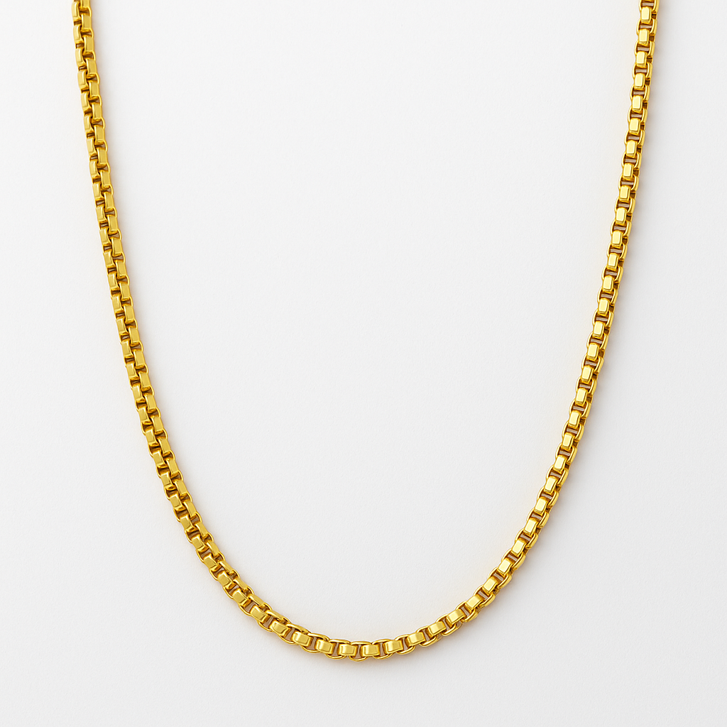 Box Necklace - Gold
