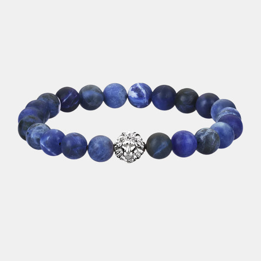 Regal Lion Beaded - Silver