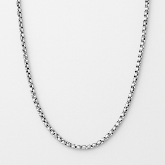 Box Necklace - Silver
