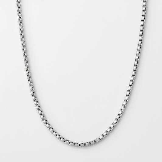 Box Necklace - Silver