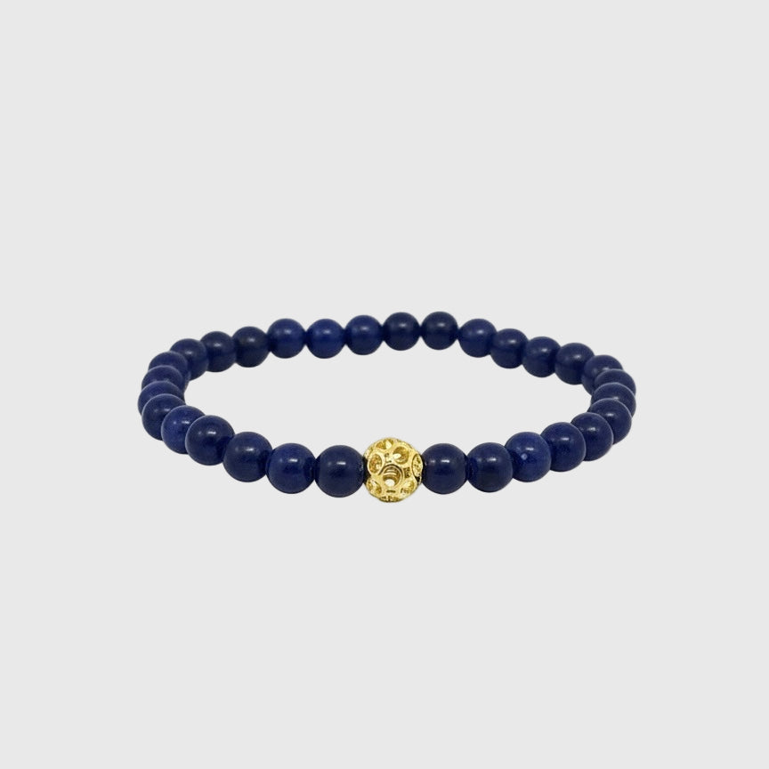 Blue Eclipse Sphere - Gold