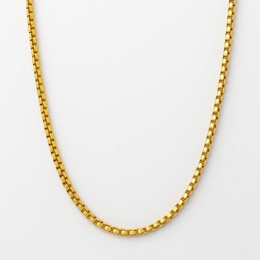 Box Necklace - Gold