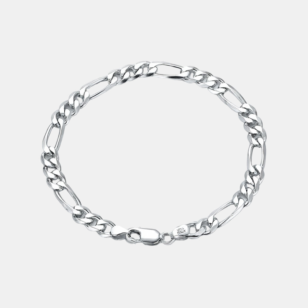 Figaro Bracelet - S925 Silver (5mm)